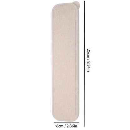 4pcs Washing Tool Set with Storage Box - Beige & Blue