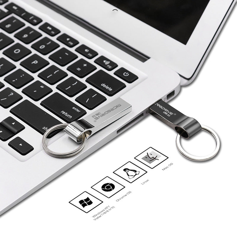 3.0 High-Speed Metal USB Drive, Waterproof, Creative 64GB