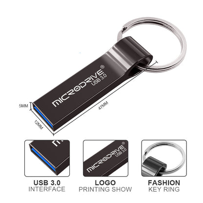 3.0 High-Speed Metal USB Drive, Waterproof, Creative 64GB